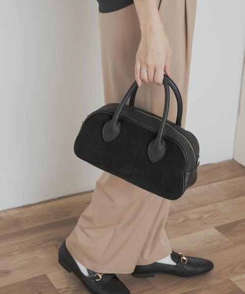 g@r MARCO BIANCHINI　スウェードレザーラウンドバッグ MARCO BIANCHINI スウェードレザーラウンドバッグ（ショルダーバッグ