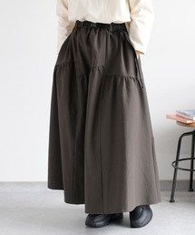 〈遮熱・保温 / UVカット / イージーケア〉ECOFINE ランダムギャザースカート