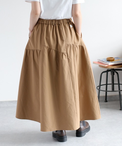 cepo（セポ）の「〈遮熱・保温 / UVカット / イージーケア〉ECOFINE ランダムギャザースカート（スカート・レディース・チャコール/キャメル・M）」の19枚目の写真