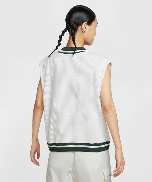 Pois ポワ　knit vest ニットベスト　ホワイト　ポップアップ人気商品 pois ニットベスト ホワイト - メルカリ