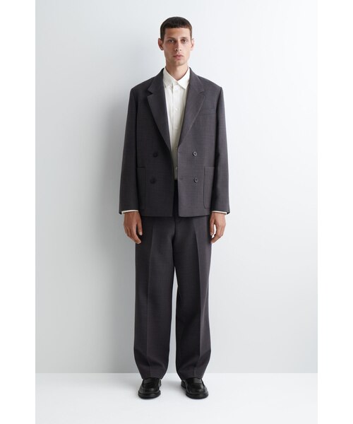 ウールブレンドストレートレッグパンツ（スラックス）｜COS（コス）の