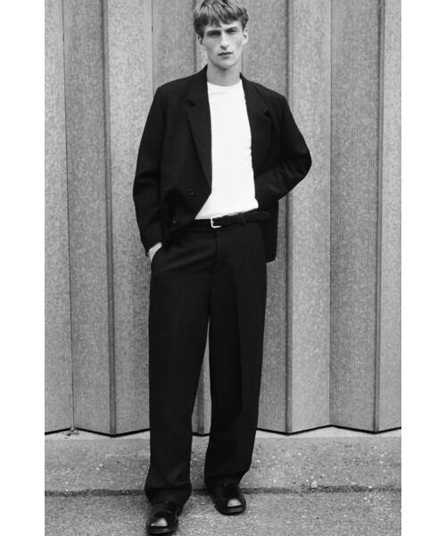 ウールブレンドストレートレッグパンツ（スラックス）｜COS（コス）の