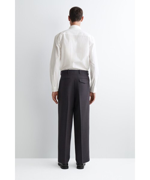 ウールブレンドストレートレッグパンツ（スラックス）｜COS（コス）の