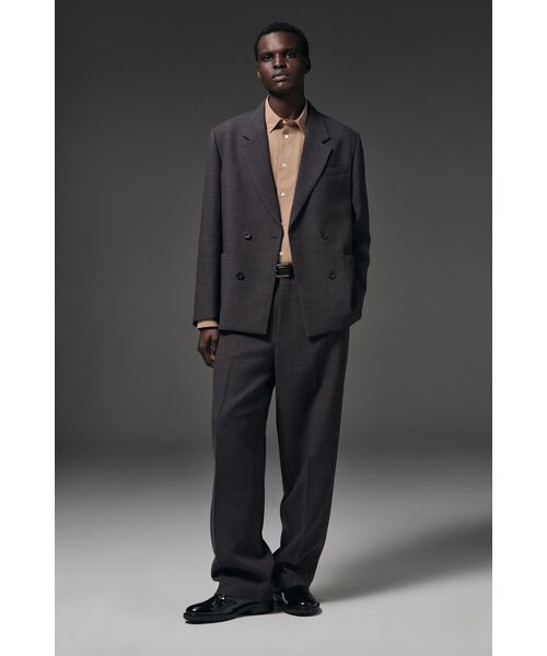 ウールブレンドストレートレッグパンツ（スラックス）｜COS（コス）の