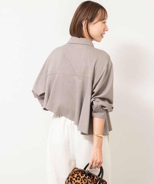 NOLLEY’S(ノーリーズ)の「【一部WEB限定色アイテム】ウォッシャブルフリルプルオーバーブラウス(シャツ/ブラウス・レディース・ネイビー/ベージュ/チャコールグレー・38)」の15枚目の写真