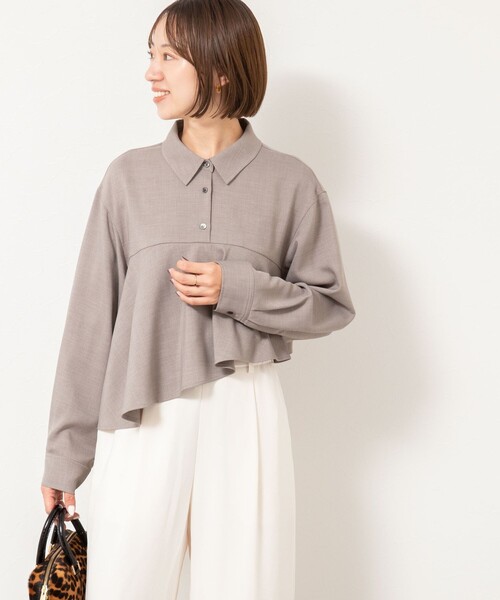 NOLLEY’S(ノーリーズ)の「【一部WEB限定色アイテム】ウォッシャブルフリルプルオーバーブラウス(シャツ/ブラウス・レディース・ネイビー/ベージュ/チャコールグレー・38)」の17枚目の写真