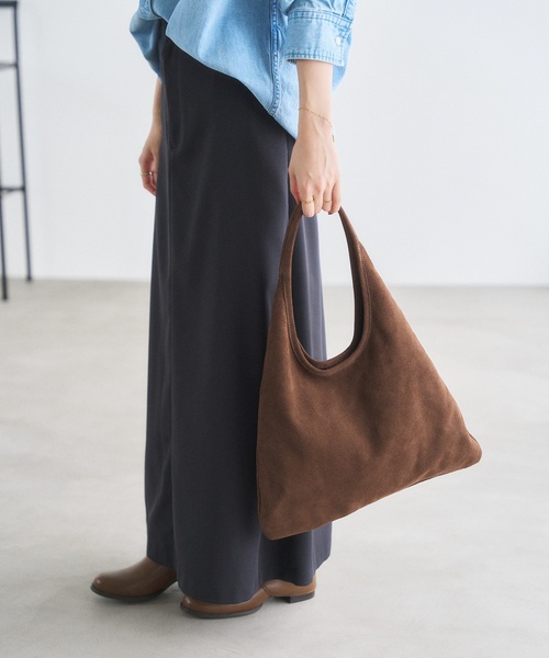 MILOS（ミロス）の「MILOS/ミロス SUEDE TRIANGLE BAG（ショルダーバッグ・レディース・ブラウン・FREE）」の6枚目の写真