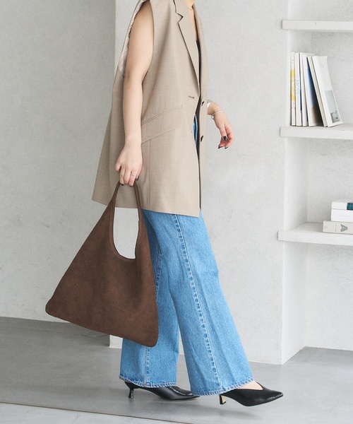 MILOS（ミロス）の「MILOS/ミロス SUEDE TRIANGLE BAG（ショルダーバッグ・レディース・ブラウン・FREE）」の12枚目の写真