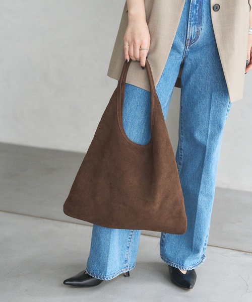 MILOS（ミロス）の「MILOS/ミロス SUEDE TRIANGLE BAG（ショルダーバッグ・レディース・ブラウン・FREE）」の13枚目の写真