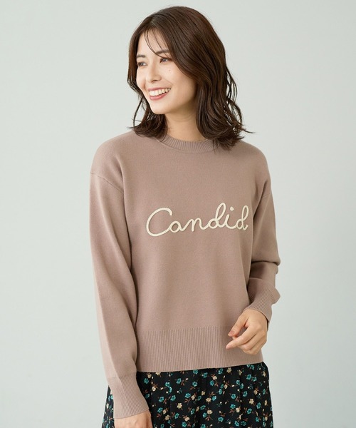 FOUND GOOD（ファウンドグッド）の「コードシシュウロゴニット（ニット/セーター・レディース・ネイビー/ベージュ/ブラック/グレー系5・S/M/L）」の3枚目の写真