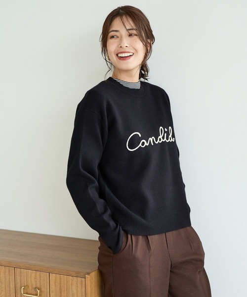 FOUND GOOD（ファウンドグッド）の「コードシシュウロゴニット（ニット/セーター・レディース・ネイビー/ベージュ/ブラック/グレー系5・S/M/L）」の5枚目の写真