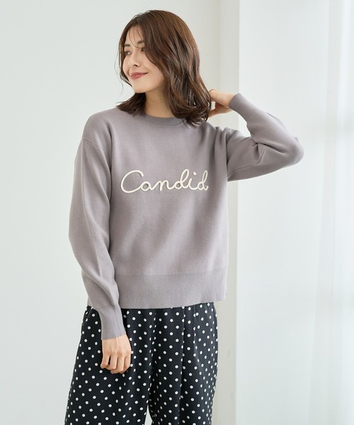 FOUND GOOD（ファウンドグッド）の「コードシシュウロゴニット（ニット/セーター・レディース・ネイビー/ベージュ/ブラック/グレー系5・S/M/L）」の9枚目の写真