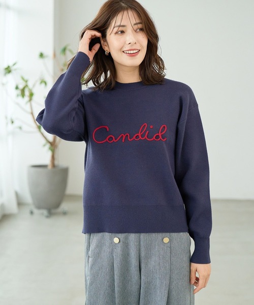 FOUND GOOD（ファウンドグッド）の「コードシシュウロゴニット（ニット/セーター・レディース・ネイビー/ベージュ/ブラック/グレー系5・S/M/L）」の17枚目の写真