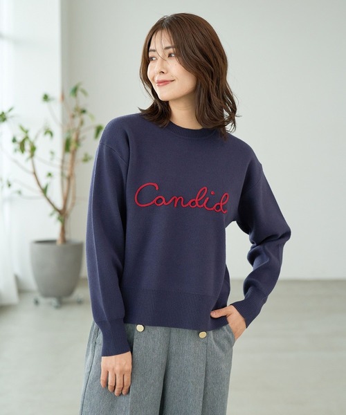 FOUND GOOD（ファウンドグッド）の「コードシシュウロゴニット（ニット/セーター・レディース・ネイビー/ベージュ/ブラック/グレー系5・S/M/L）」の18枚目の写真