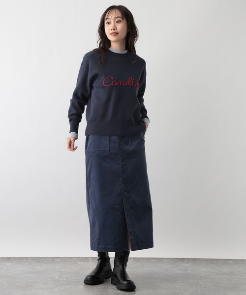 FOUND GOOD（ファウンドグッド）の「コードシシュウロゴニット（ニット/セーター・レディース・ネイビー/ベージュ/ブラック/グレー系5・S/M/L）」の20枚目の写真