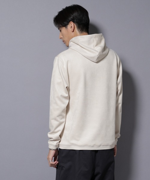 NANO universe（ナノユニバース）の「フェイクスエードフーディー 長袖（パーカー・メンズ・チャコール/ブラック/アイボリー/グレー系その他4・S/M/L/XL）」の7枚目の写真