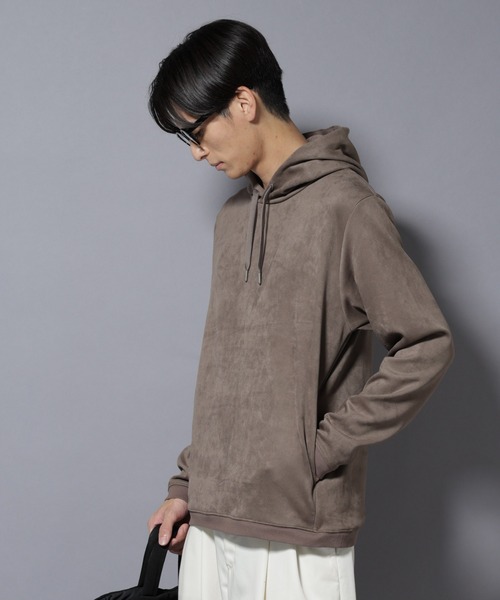 NANO universe（ナノユニバース）の「フェイクスエードフーディー 長袖（パーカー・メンズ・チャコール/ブラック/アイボリー/グレー系その他4・S/M/L/XL）」の20枚目の写真