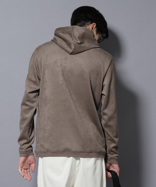 NANO universe（ナノユニバース）の「フェイクスエードフーディー 長袖（パーカー・メンズ・チャコール/ブラック/アイボリー/グレー系その他4・S/M/L/XL）」の21枚目の写真