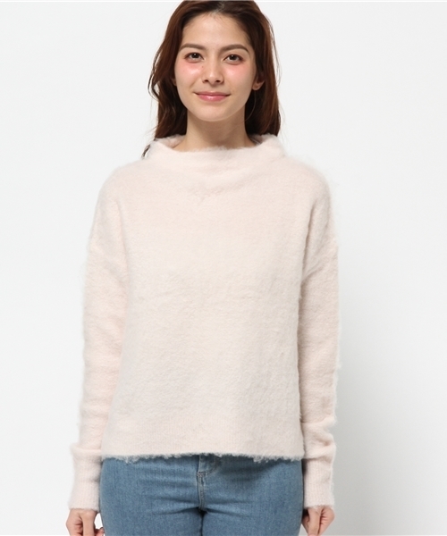 one after another NICE CLAUP（ワンアフターアナザーナイスクラップ）の「【ナイスクラップ】起毛ボトルネックニット（ニット/セーター・レディース・アイボリー/グレー/ピンク・FREE）」の4枚目の写真
