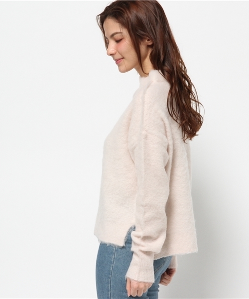 one after another NICE CLAUP（ワンアフターアナザーナイスクラップ）の「【ナイスクラップ】起毛ボトルネックニット（ニット/セーター・レディース・アイボリー/グレー/ピンク・FREE）」の5枚目の写真
