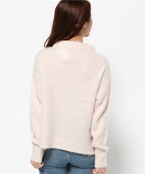 one after another NICE CLAUP（ワンアフターアナザーナイスクラップ）の「【ナイスクラップ】起毛ボトルネックニット（ニット/セーター・レディース・アイボリー/グレー/ピンク・FREE）」の6枚目の写真