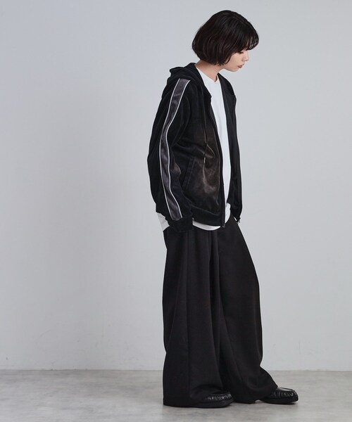 tk.TAKEO KIKUCHI（ティーケータケオキクチ）の「ヴィンテージライクベロアジップパーカー（パーカー・メンズ・ブラック/ライトグレー・02/03）」の18枚目の写真