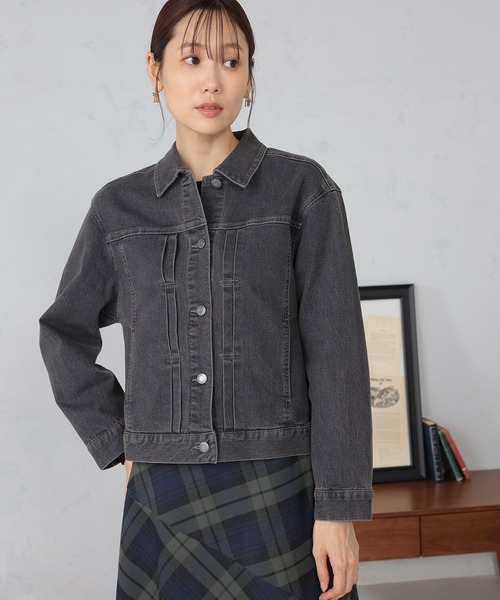 GALLORIA（ギャローリア）の「デニムジャケット（デニムジャケット・レディース・チャコールグレー/インディゴブルー・S/M/L/LL）」の9枚目の写真