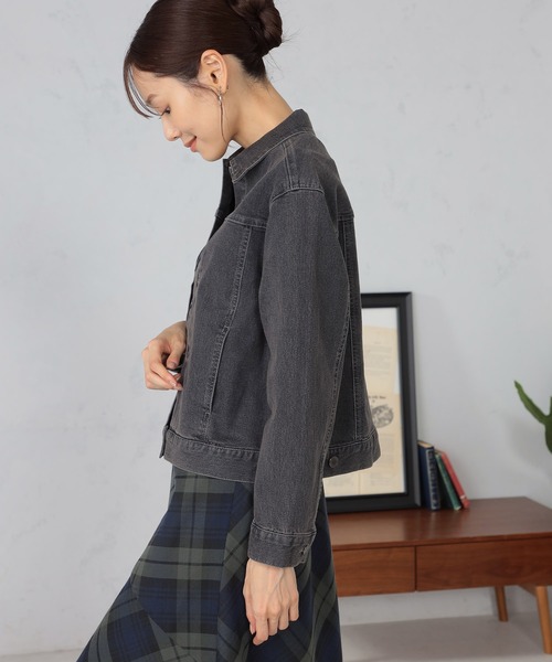 GALLORIA（ギャローリア）の「デニムジャケット（デニムジャケット・レディース・チャコールグレー/インディゴブルー・S/M/L/LL）」の10枚目の写真