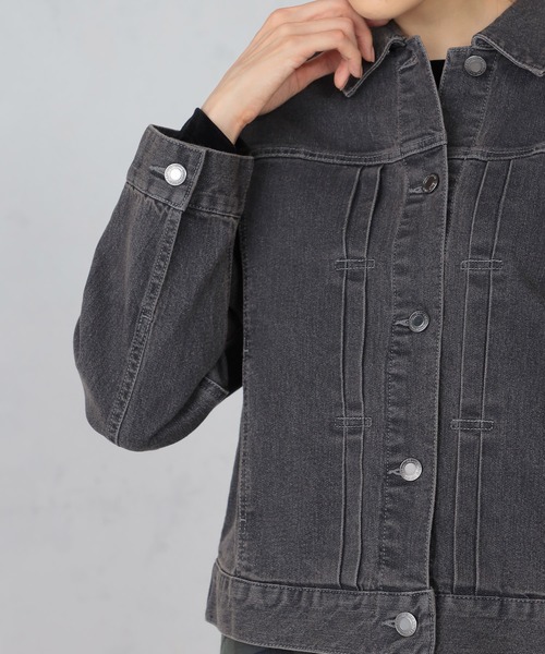 GALLORIA（ギャローリア）の「デニムジャケット（デニムジャケット・レディース・チャコールグレー/インディゴブルー・S/M/L/LL）」の7枚目の写真
