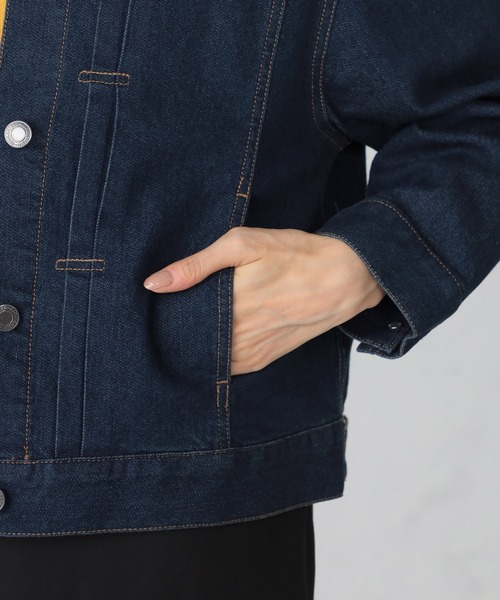 GALLORIA（ギャローリア）の「デニムジャケット（デニムジャケット・レディース・チャコールグレー/インディゴブルー・S/M/L/LL）」の5枚目の写真