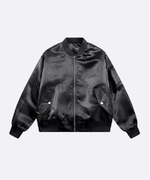 U:UME([)One Tone Glossy Baseball Jacket(X^W)