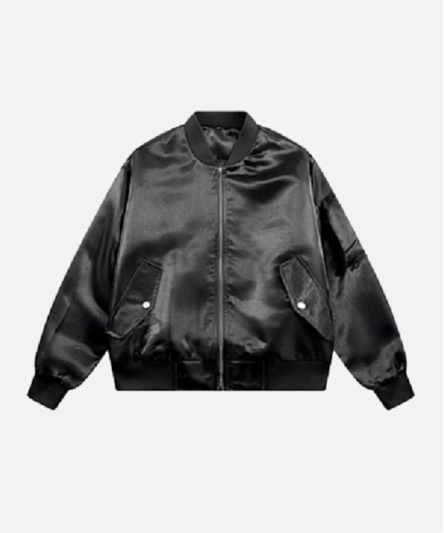 U:UME(ユーム)の「One Tone Glossy Baseball Jacket(スタジャン・メンズ・ブラック/グレー/レッド・SMALL/MEDIUM/LARGE/X-LARGE)」の1枚目の写真
