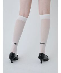 SORIN（ソリン　）の「Logo Sheer High Socks/ロゴシアーハイソックス（ソックス/靴下・レディース）」