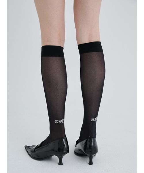 SORIN(ソリン )の「Logo Sheer High Socks/ロゴシアーハイソックス(ソックス/靴下・レディース・ブラック/ホワイト/レッド/ブラウン・F)」の7枚目の写真