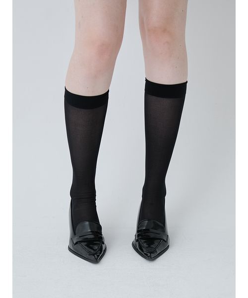 SORIN(ソリン )の「Logo Sheer High Socks/ロゴシアーハイソックス(ソックス/靴下・レディース・ブラック/ホワイト/レッド/ブラウン・F)」の9枚目の写真