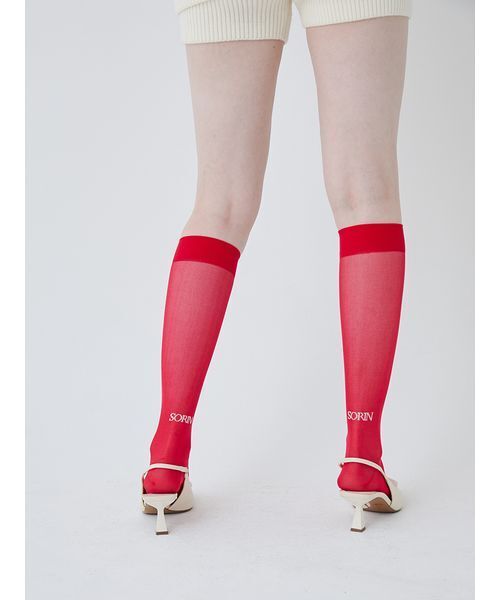 SORIN(ソリン )の「Logo Sheer High Socks/ロゴシアーハイソックス(ソックス/靴下・レディース・ブラック/ホワイト/レッド/ブラウン・F)」の18枚目の写真