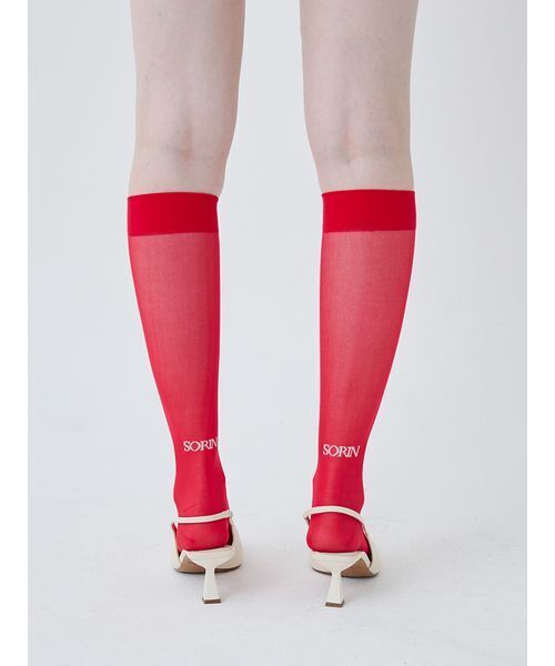 SORIN(ソリン )の「Logo Sheer High Socks/ロゴシアーハイソックス(ソックス/靴下・レディース・ブラック/ホワイト/レッド/ブラウン・F)」の21枚目の写真