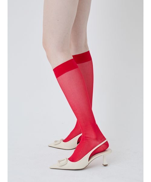 SORIN(ソリン )の「Logo Sheer High Socks/ロゴシアーハイソックス(ソックス/靴下・レディース・ブラック/ホワイト/レッド/ブラウン・F)」の15枚目の写真