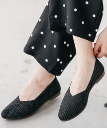 mili an deni（ミリアンデニ）の「ポインテッドトゥニットパンプス（パンプス）」
