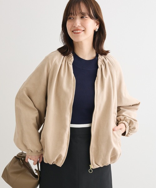 タグ付✨ビアズリー　ワイドラグランブルゾン　フリーサイズ　ベージュ タグ付✨ビアズリーワイドラグランブルゾンフリーサイズベージュ