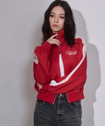 ジャケット/アウター（レッド/赤色系・ライン柄）ファッション