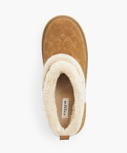 クリスティーナ ブーティ・シグネチャー スエード（ブーツ）｜COACH