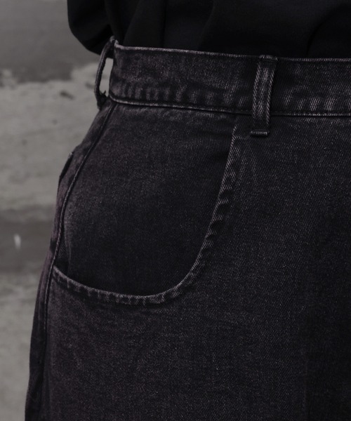 ERAR（エラー）の「【ERAR】ロゴ刺繍フリンジデザインスプレー加工ワイドフレアデニムパンツ（デニムパンツ・メンズ・レッド/ホワイト・M/XL/L/S）」の7枚目の写真