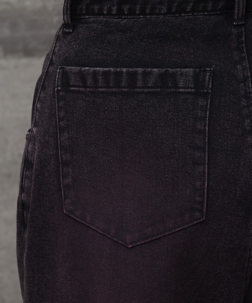 ERAR（エラー）の「【ERAR】ロゴ刺繍フリンジデザインスプレー加工ワイドフレアデニムパンツ（デニムパンツ・メンズ・レッド/ホワイト・M/XL/L/S）」の9枚目の写真