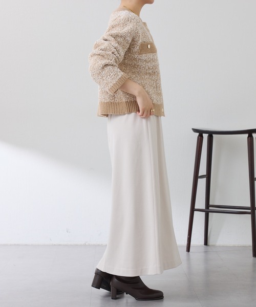 COLLAGE GALLARDAGALANTE(コラージュガリャルダガランテ)の「ツイードライクニットジャケット(カーディガン/ボレロ・レディース・ベージュ/チャコールグレー・FREE)」の18枚目の写真