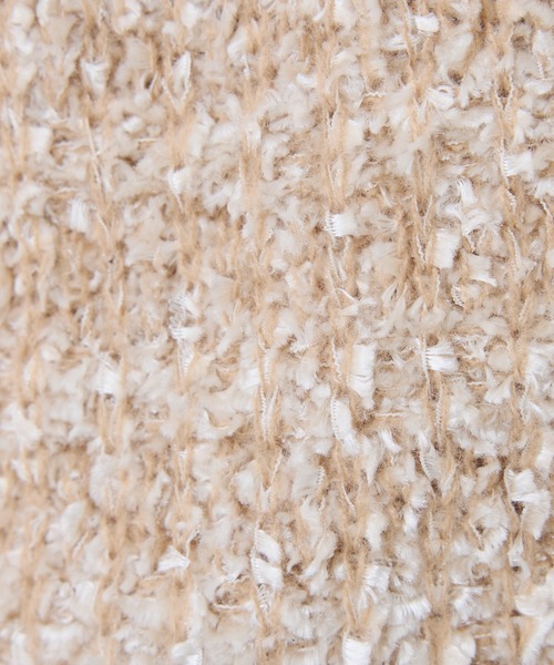 COLLAGE GALLARDAGALANTE(コラージュガリャルダガランテ)の「ツイードライクニットジャケット(カーディガン/ボレロ・レディース・ベージュ/チャコールグレー・FREE)」の20枚目の写真