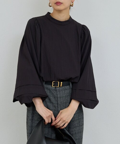 GALLARDAGALANTE（ガリャルダガランテ）の「タックスリーブブラウス（シャツ/ブラウス・レディース・ブラック/ホワイト・FREE）」の15枚目の写真