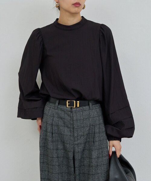 GALLARDAGALANTE（ガリャルダガランテ）の「タックスリーブブラウス（シャツ/ブラウス・レディース・ブラック/ホワイト・FREE）」の22枚目の写真