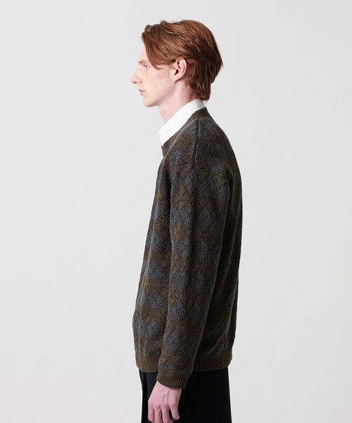 BEAUTY&YOUTH UNITED ARROWS（ビューティーアンドユースユナイテッドアローズ）の「ロンバス パターン クルーネック ニット ウォッシャブル（ニット/セーター・メンズ・ダークグレー/ライトグレー・XL/M/L/S）」の7枚目の写真