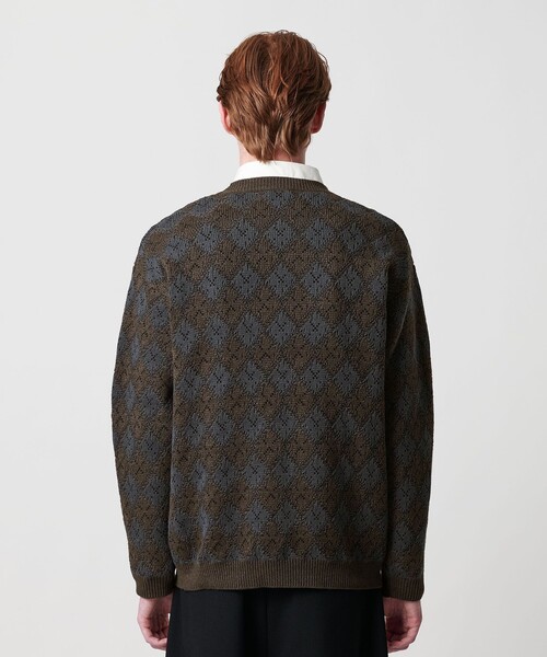 BEAUTY&YOUTH UNITED ARROWS（ビューティーアンドユースユナイテッドアローズ）の「ロンバス パターン クルーネック ニット ウォッシャブル（ニット/セーター・メンズ・ダークグレー/ライトグレー・XL/M/L/S）」の8枚目の写真
